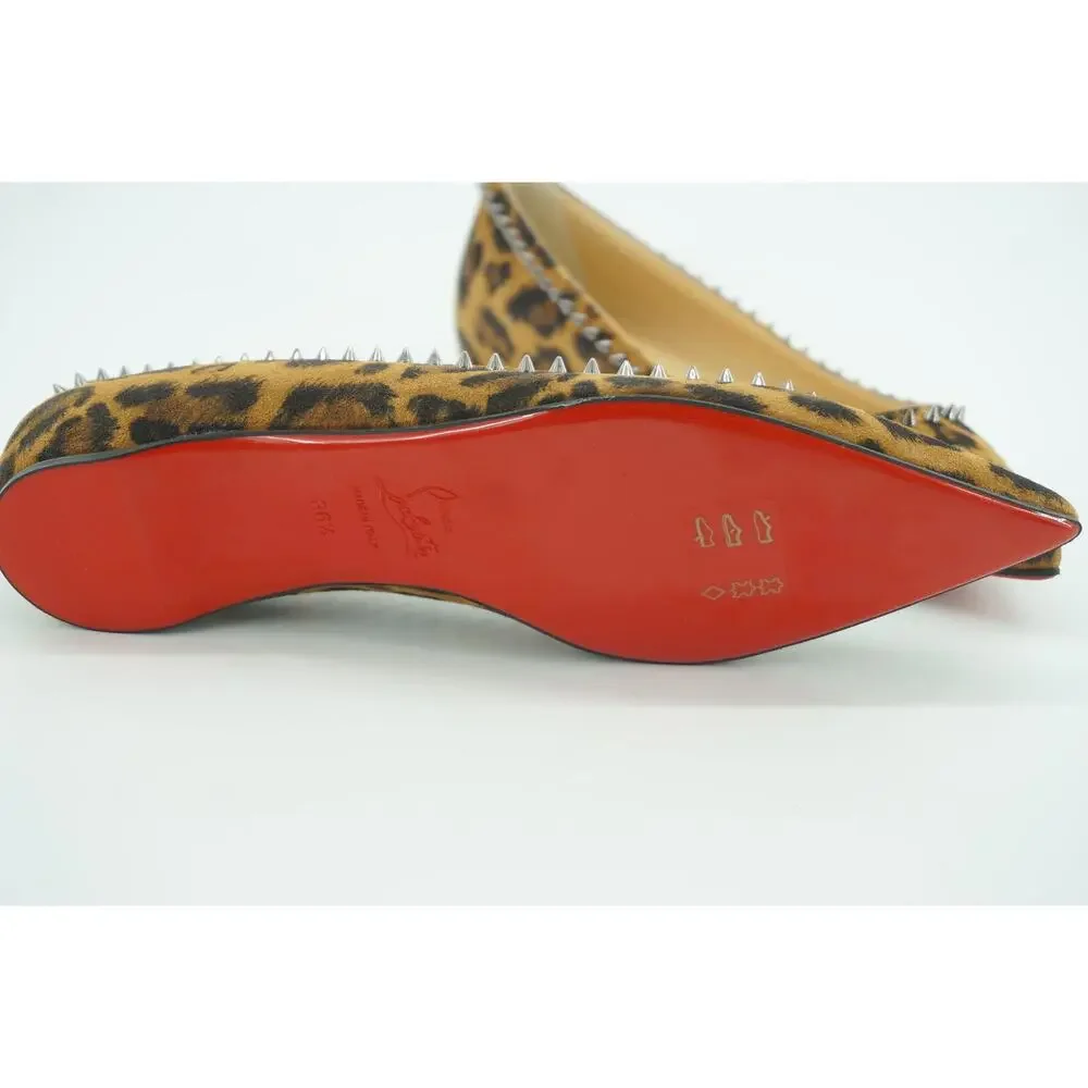 Christian Louboutin Leopard Print Anjalina Pointed Toe Flats